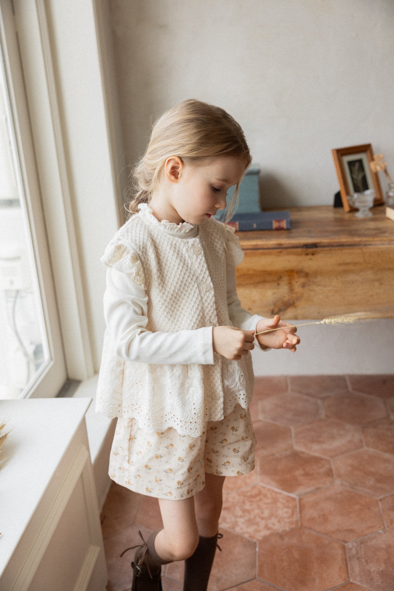 (予約)perro bebe / Laurel T - cream