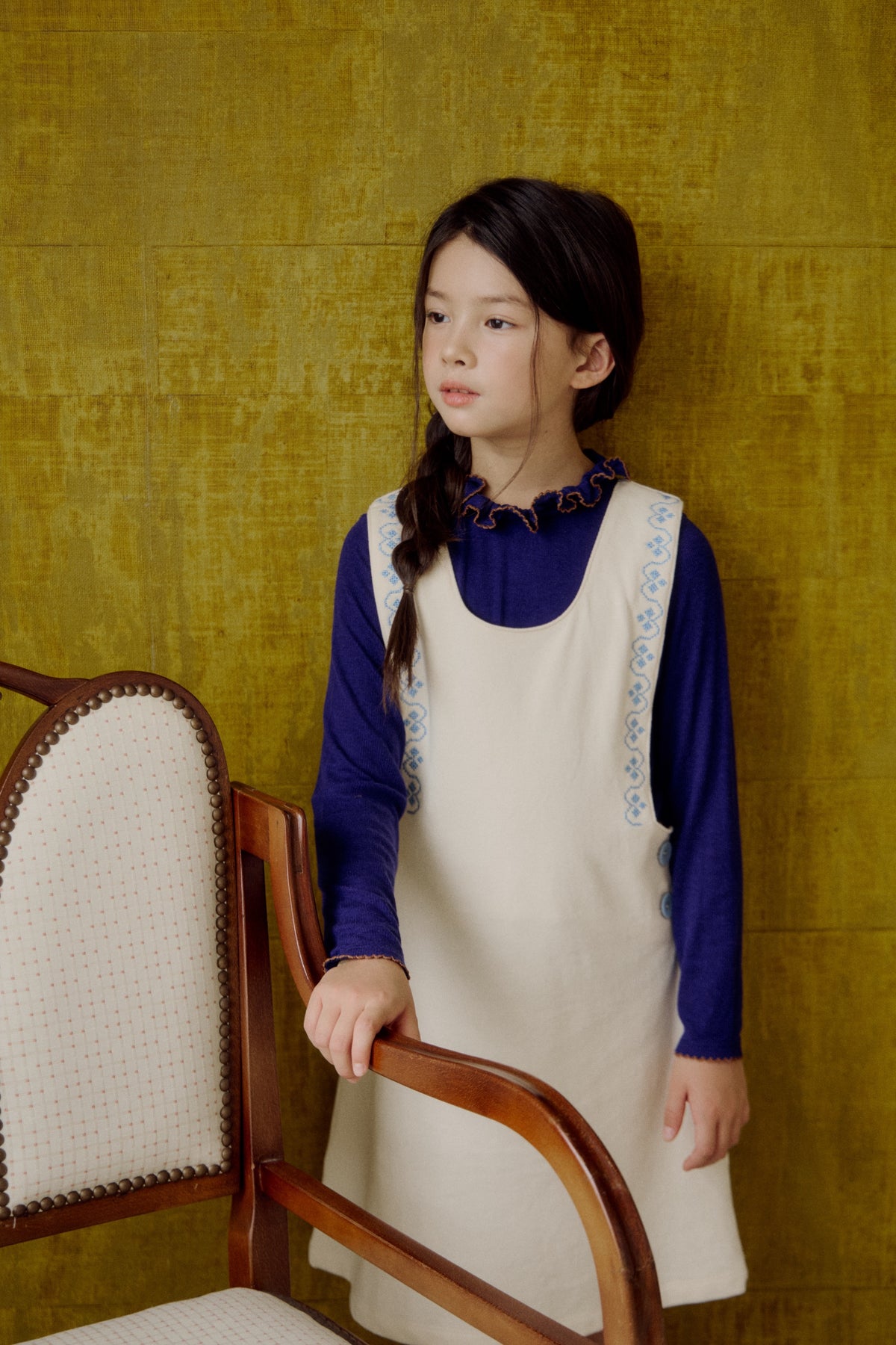 (予約) Saint Ella / Elodie Jumper Dress - macadamia