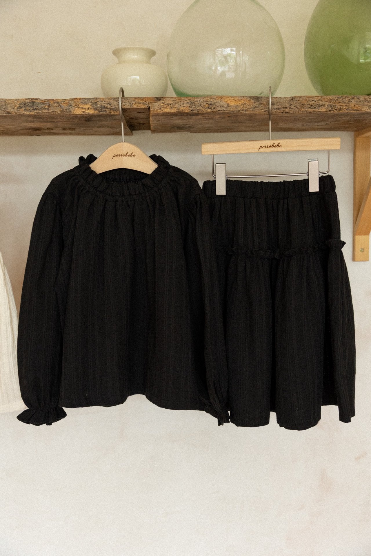 (予約)perro bebe / Verda setup - black