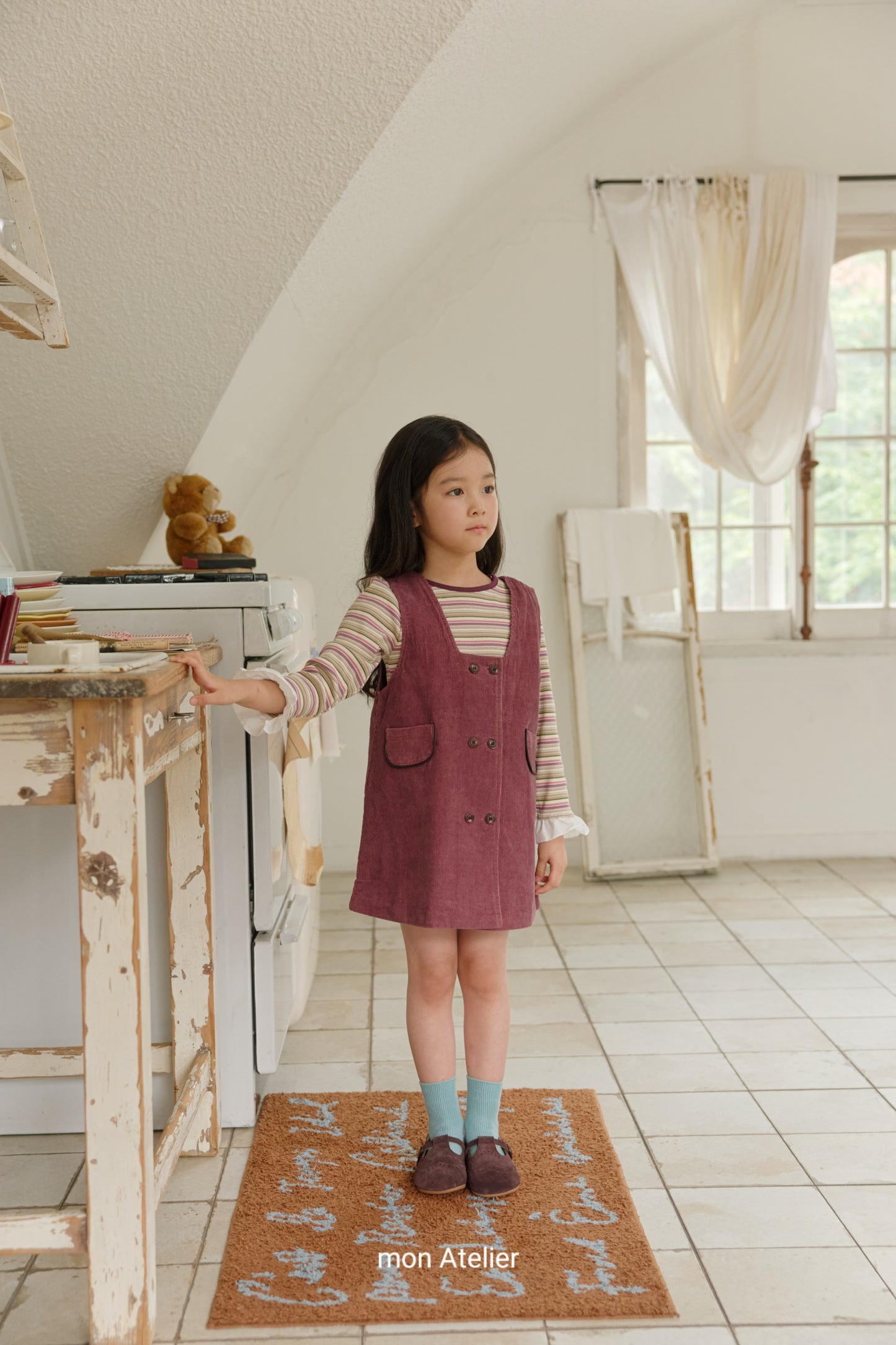 (予約) mon Atelier  /  button one-piece