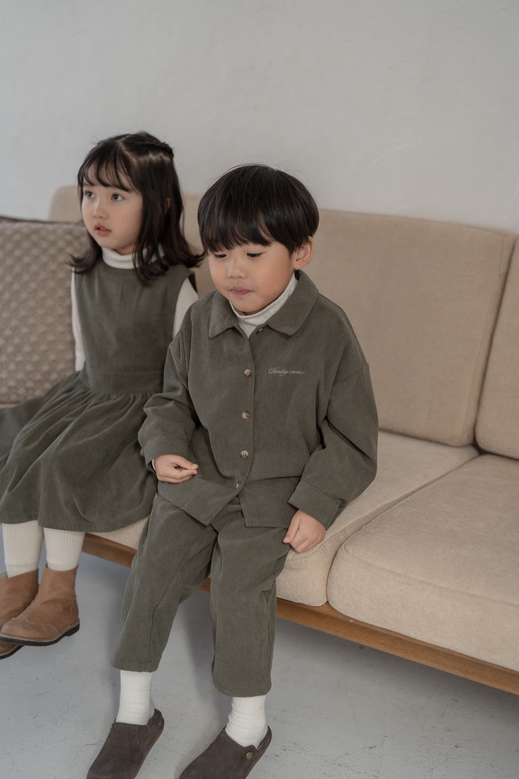 Brownie Dress  with miton / khaki