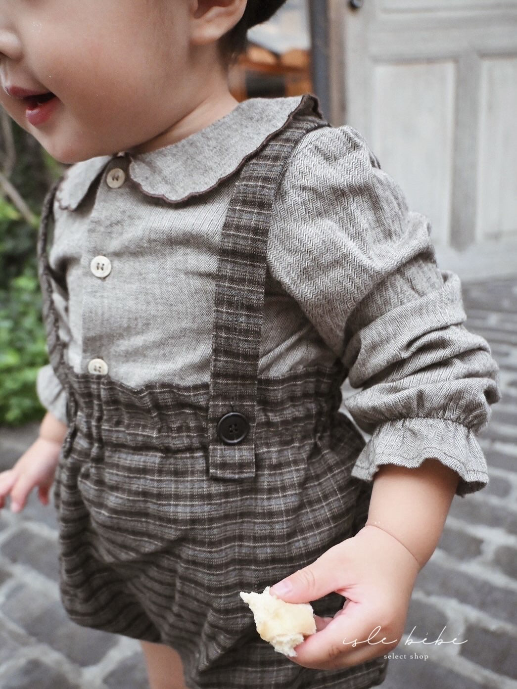 mimi market / Check suspender blommer