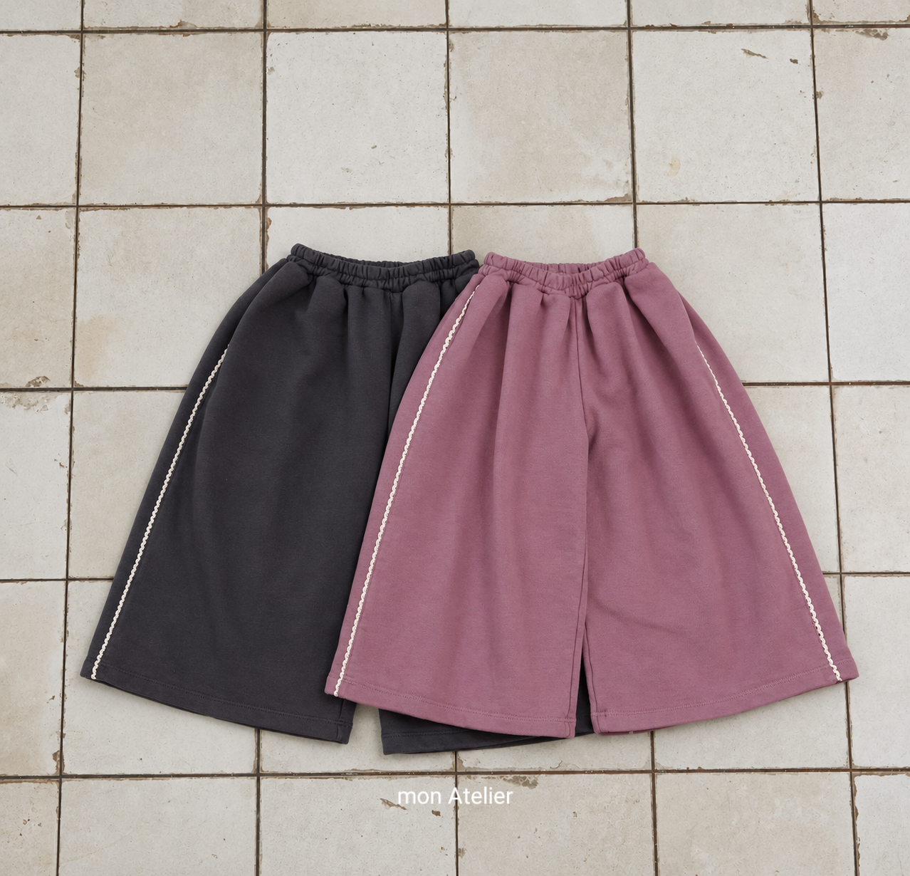 (予約) mon Atelier  / lace wide pants