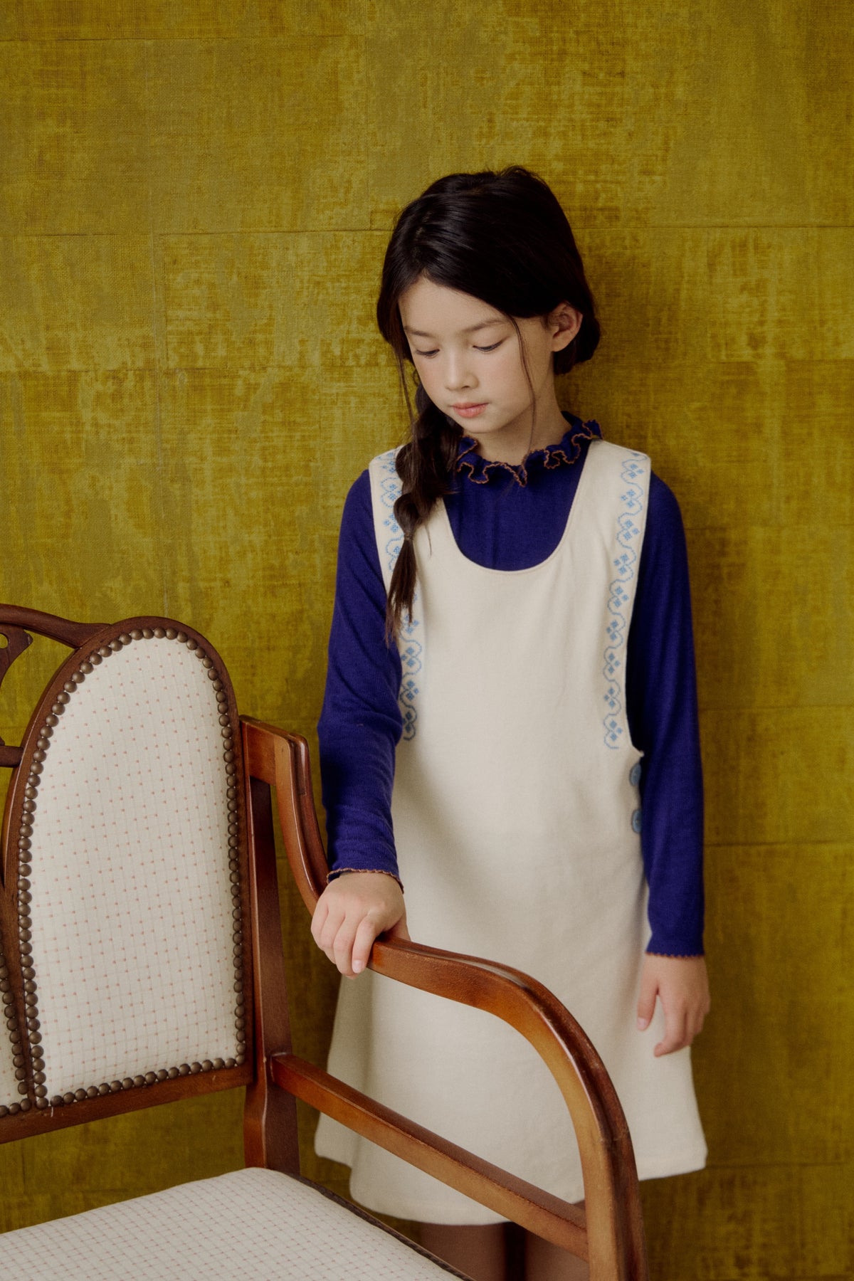 (予約) Saint Ella / Elodie Jumper Dress - macadamia