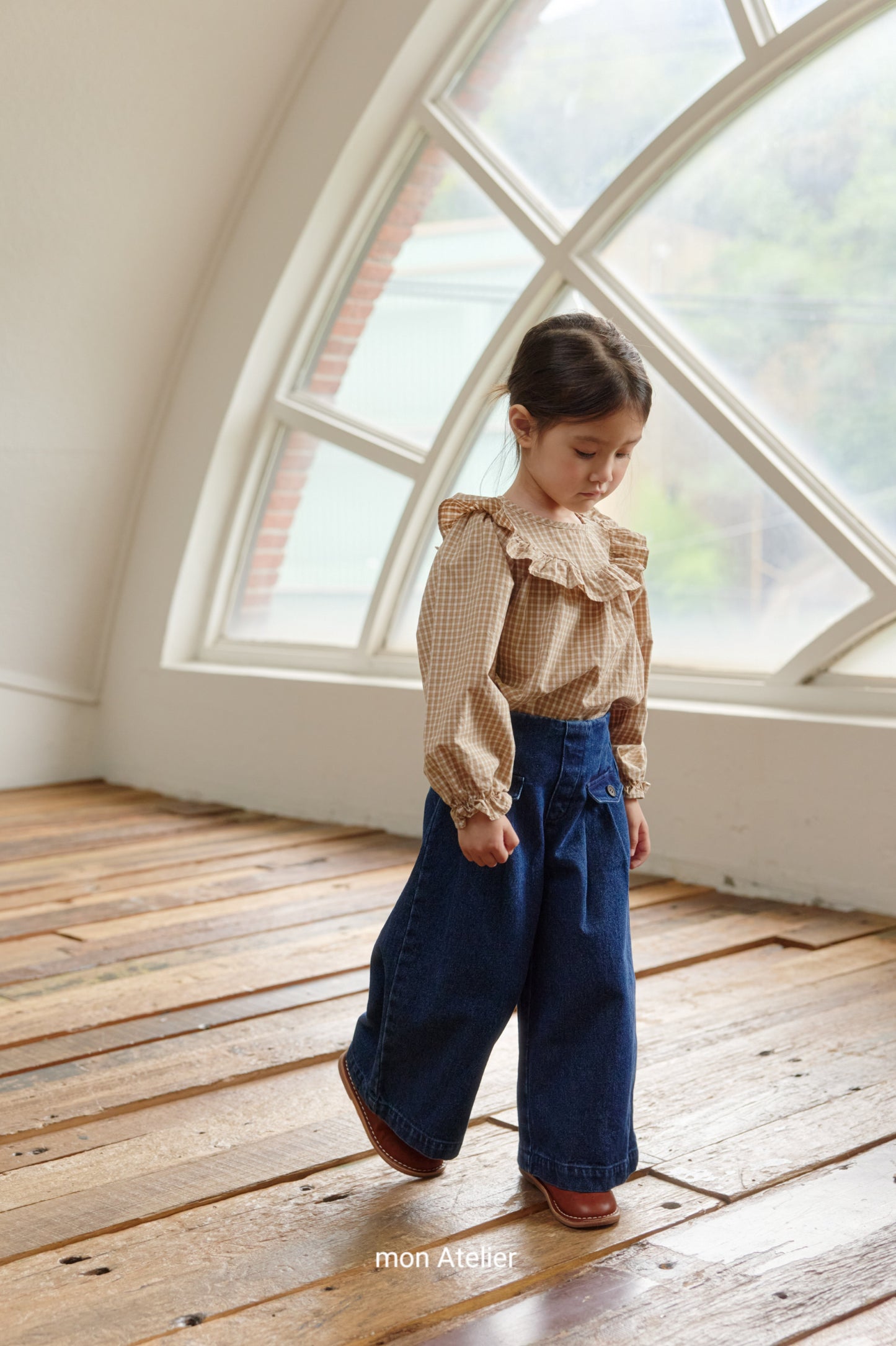 (予約) mon Atelier  / flap denim pants