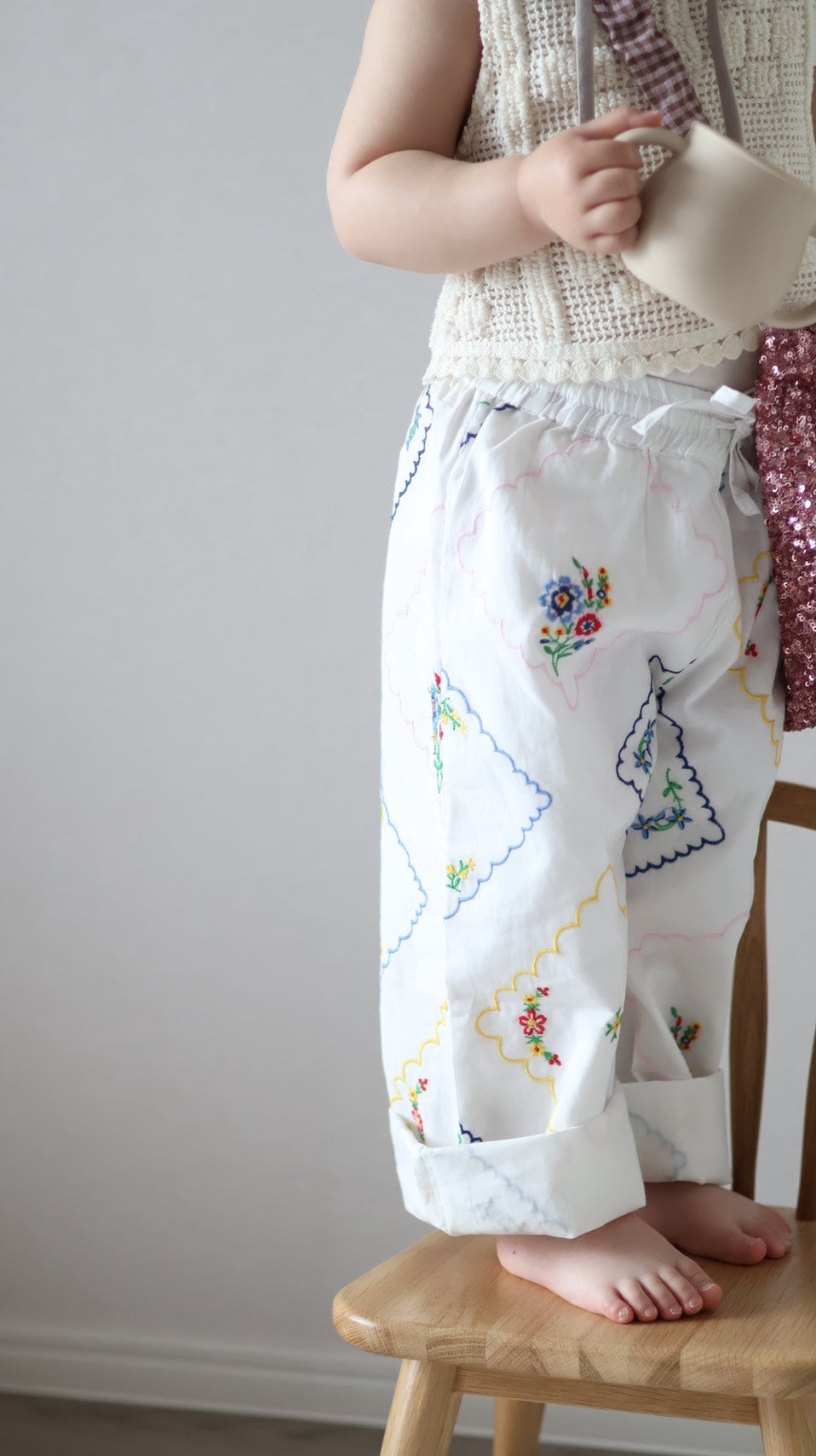 (送料無料)The new society / Jacinthe Pant Multicolor Embroidery