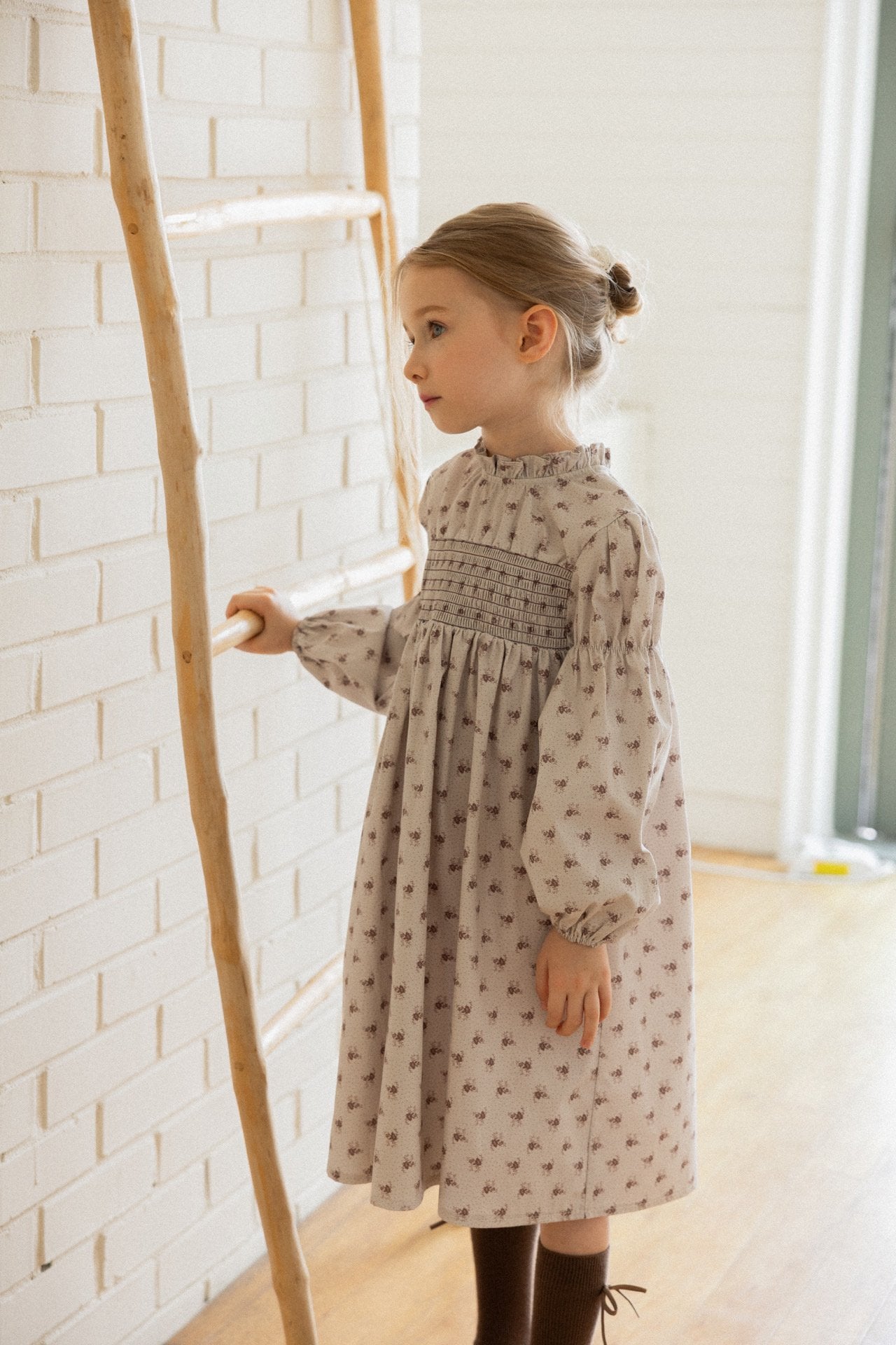 (予約)perro bebe / Ivy dress - brown