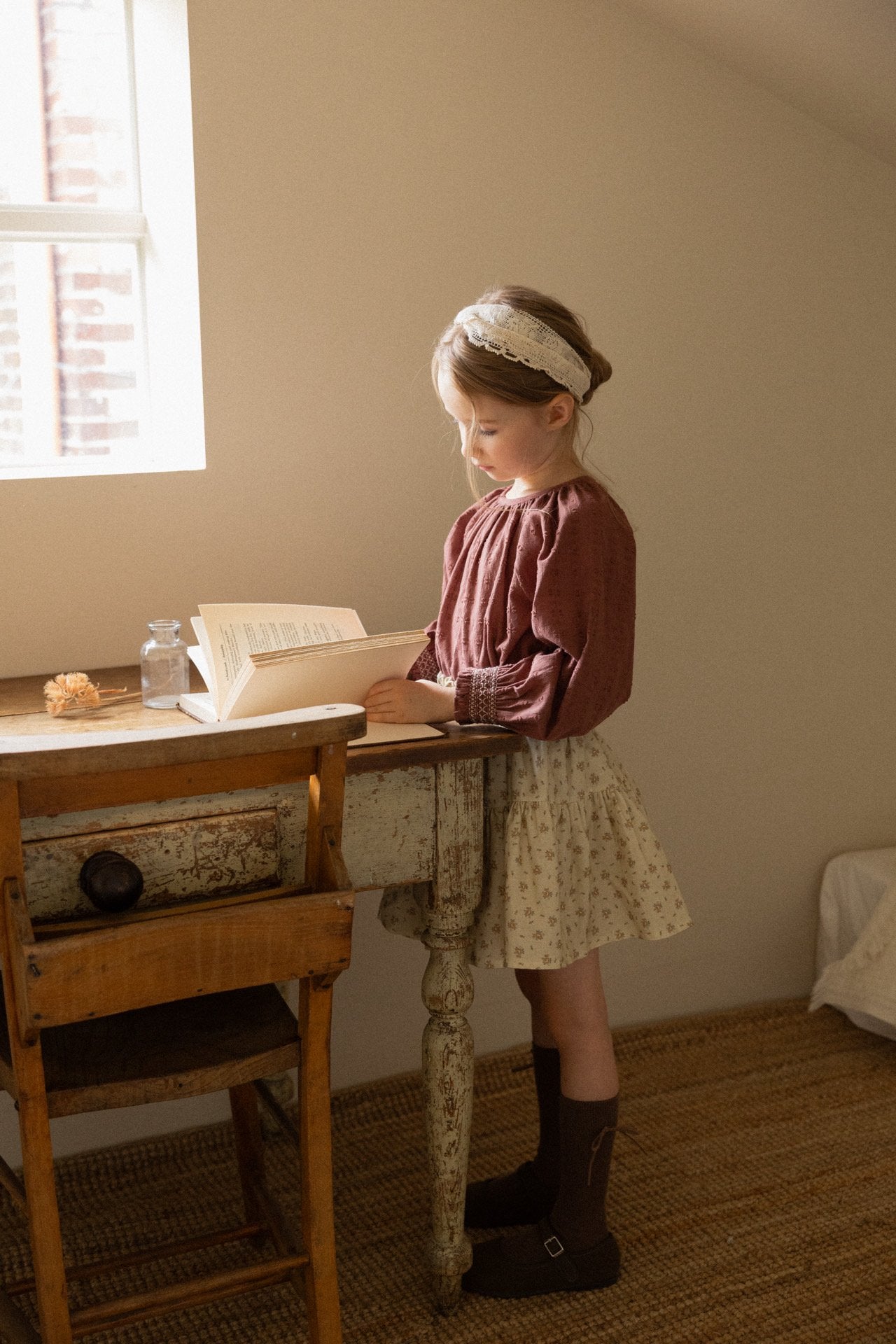 (予約)perro bebe / Jasmine blouse - brick