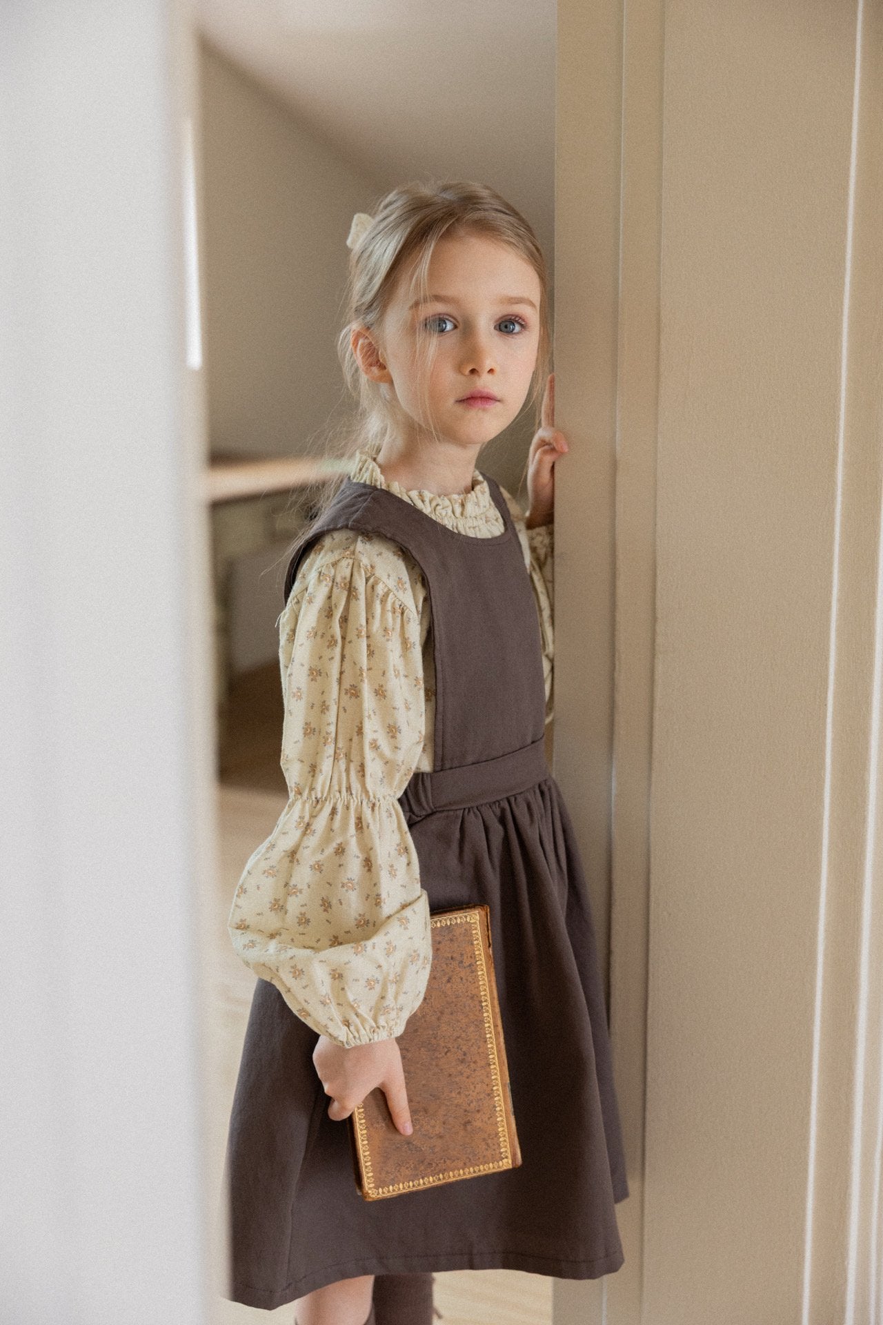 (予約)perro bebe / Rosalia dress - brown