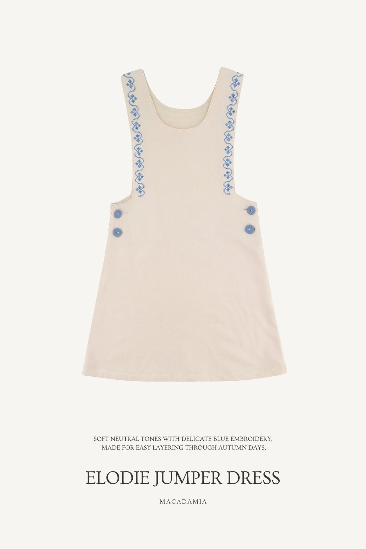 (予約) Saint Ella / Elodie Jumper Dress - macadamia