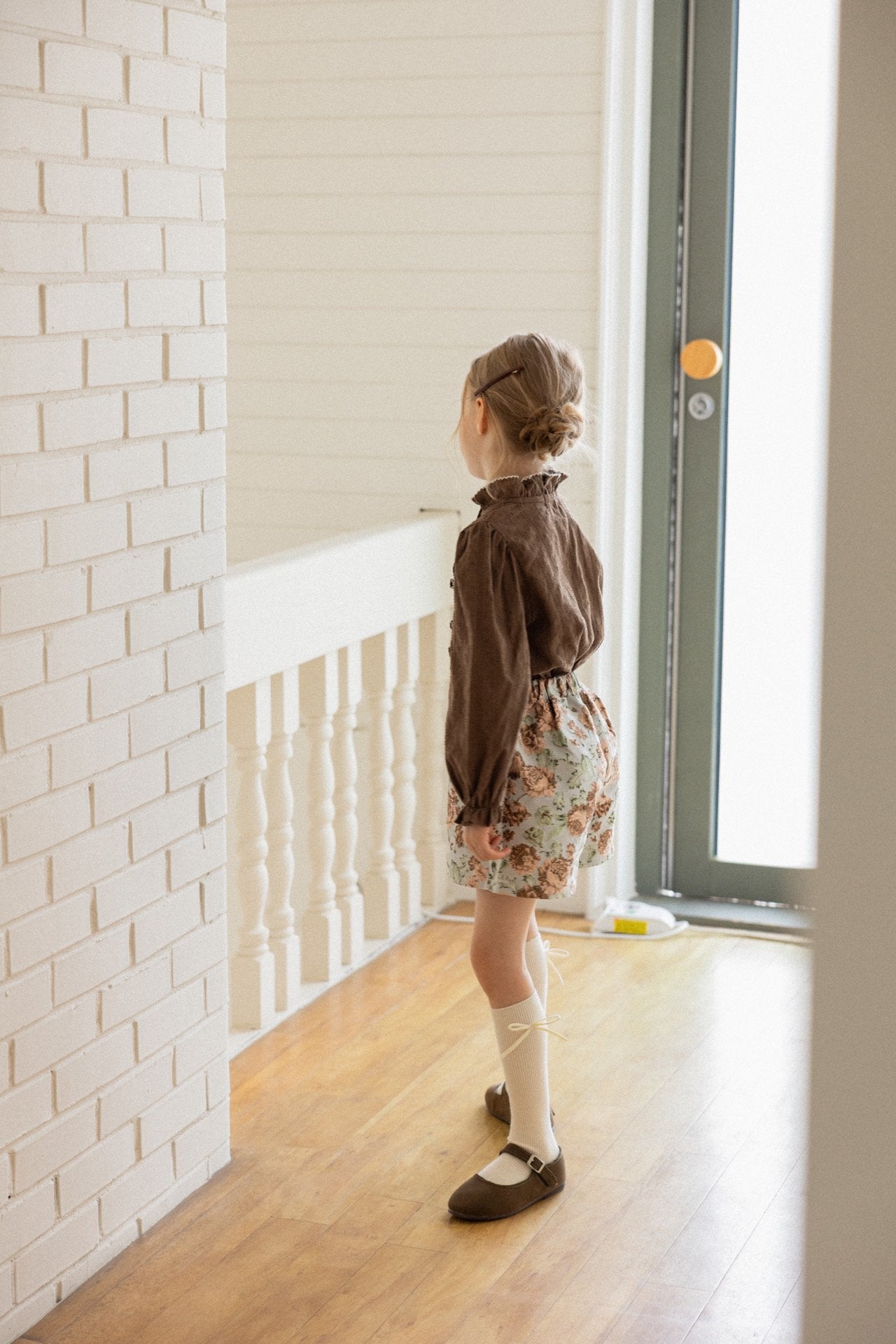 (予約)perro bebe / Ages blouse - brown