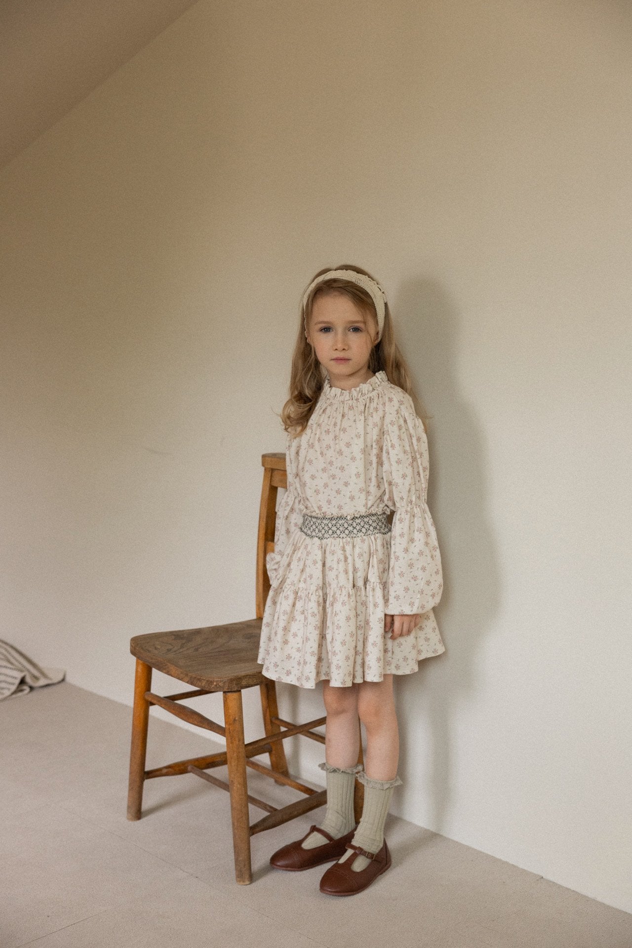 (予約)perro bebe / Ella blouse , skirt - pink