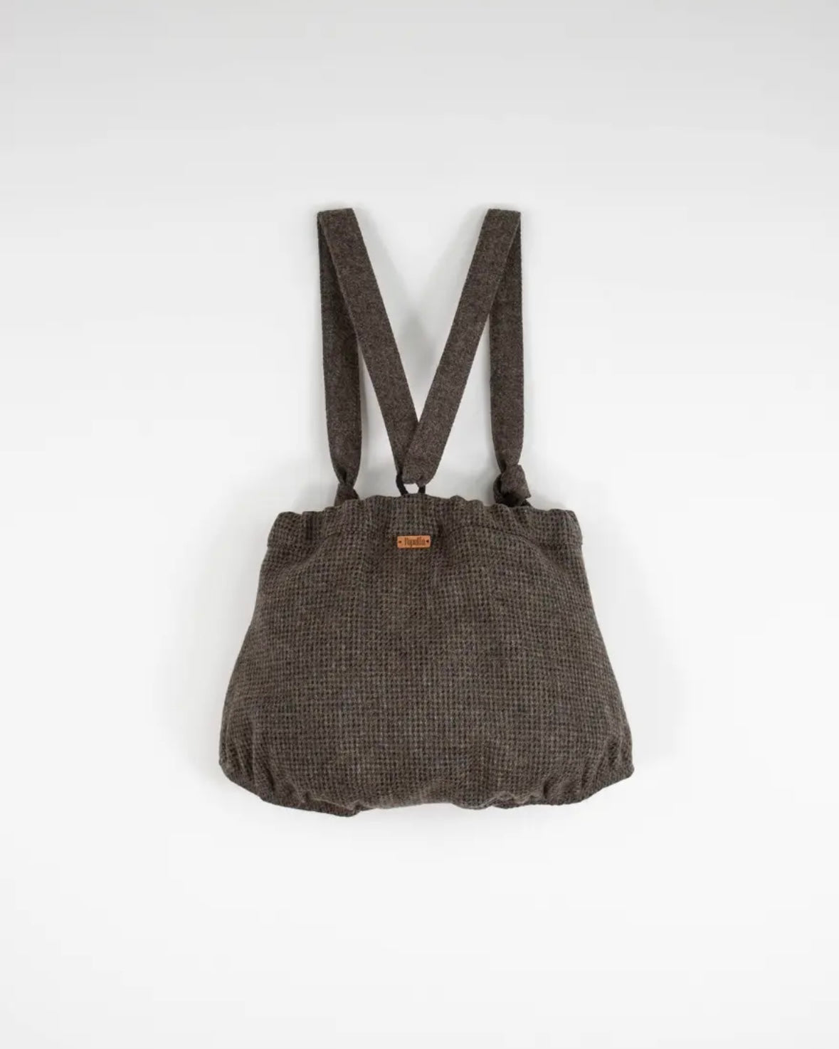 Popelin / Multi-coloured woollen culotte with removable straps and placket