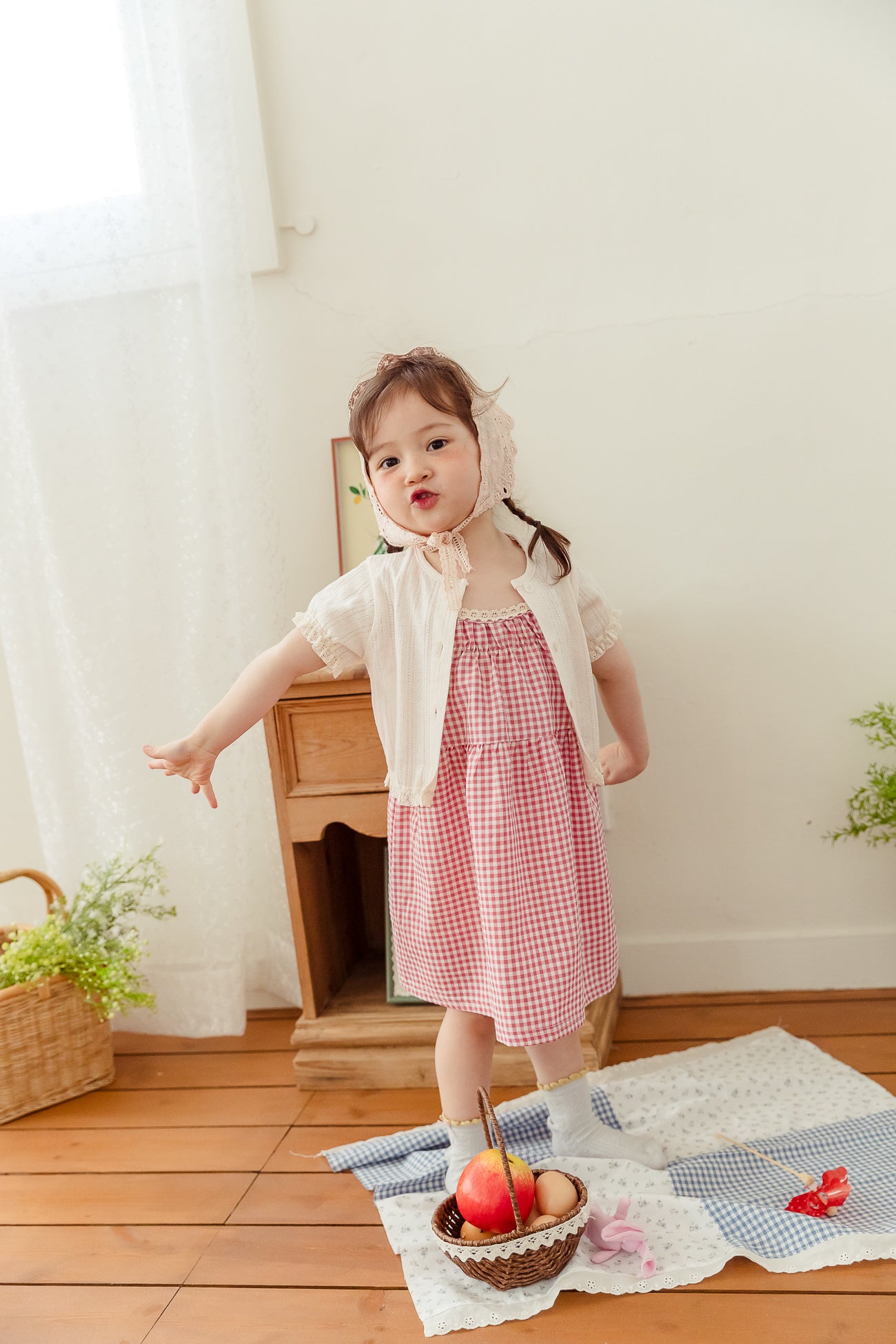 (取り寄せ) milk powder  /  Check Dress