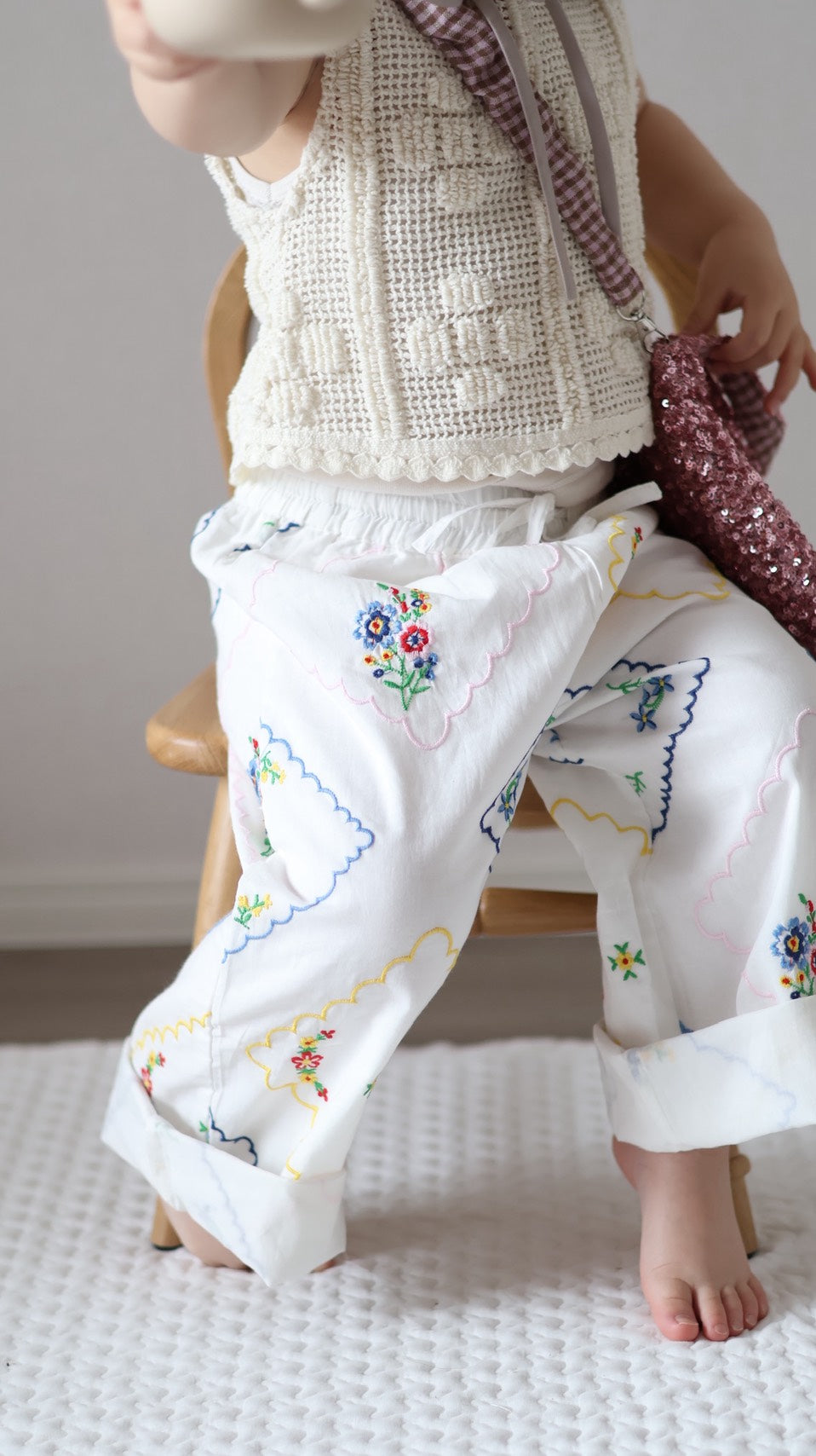 (送料無料)The new society / Jacinthe Pant Multicolor Embroidery