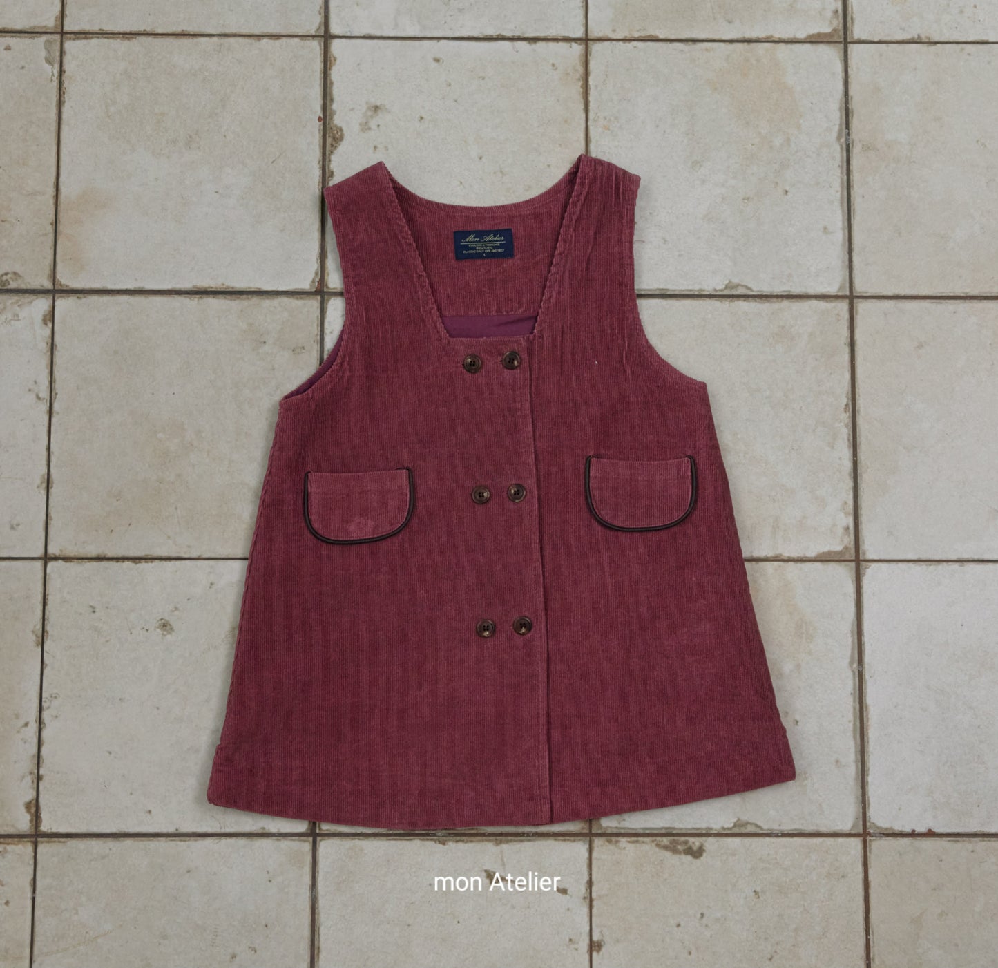 (予約) mon Atelier  /  button one-piece