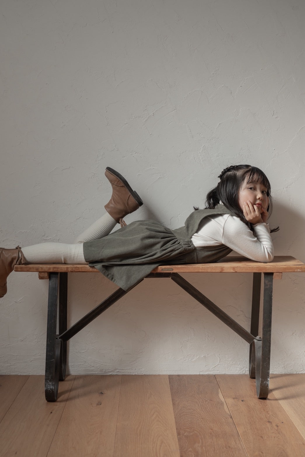 Brownie Dress  with miton / khaki