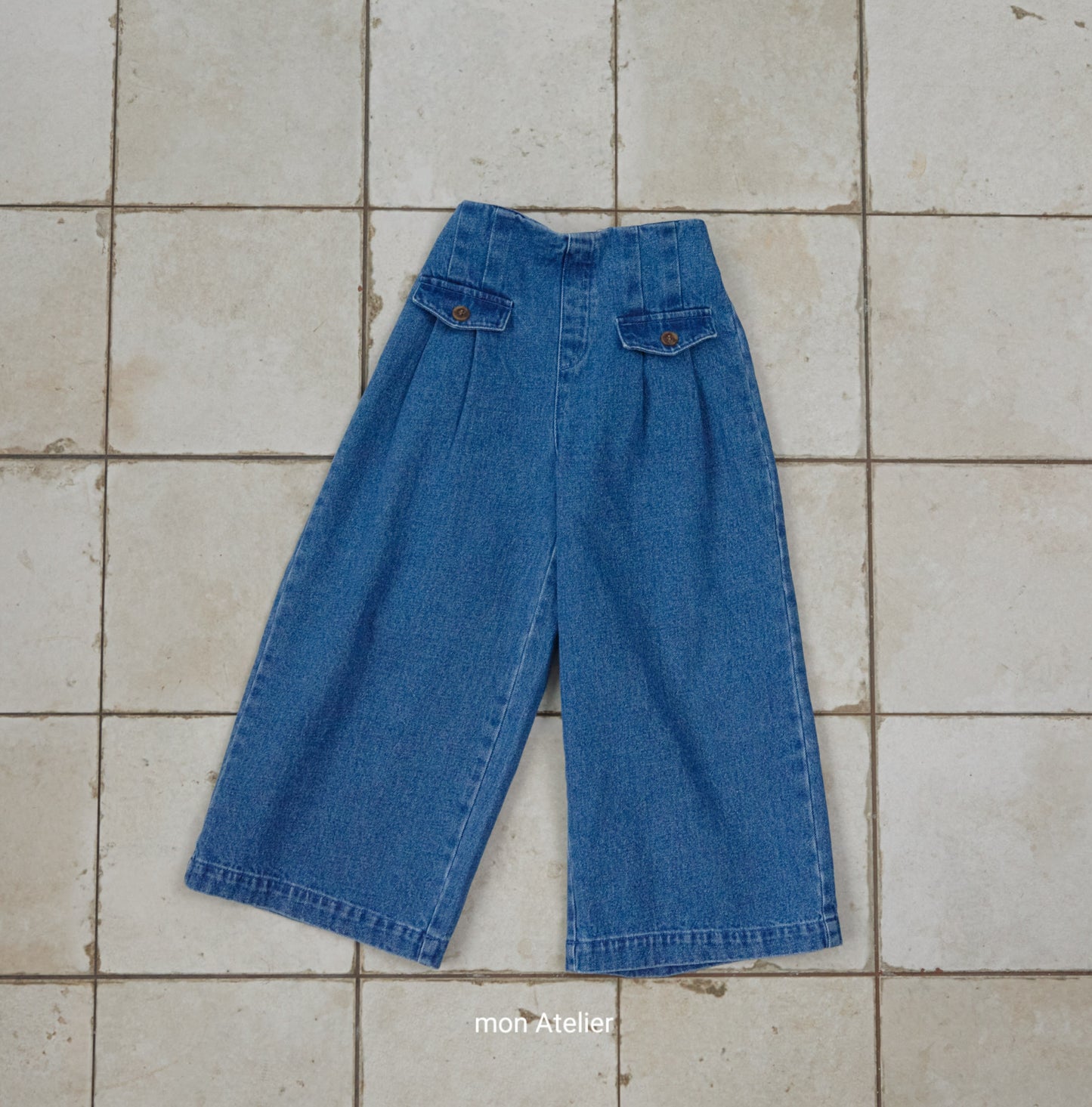 (予約) mon Atelier  / flap denim pants