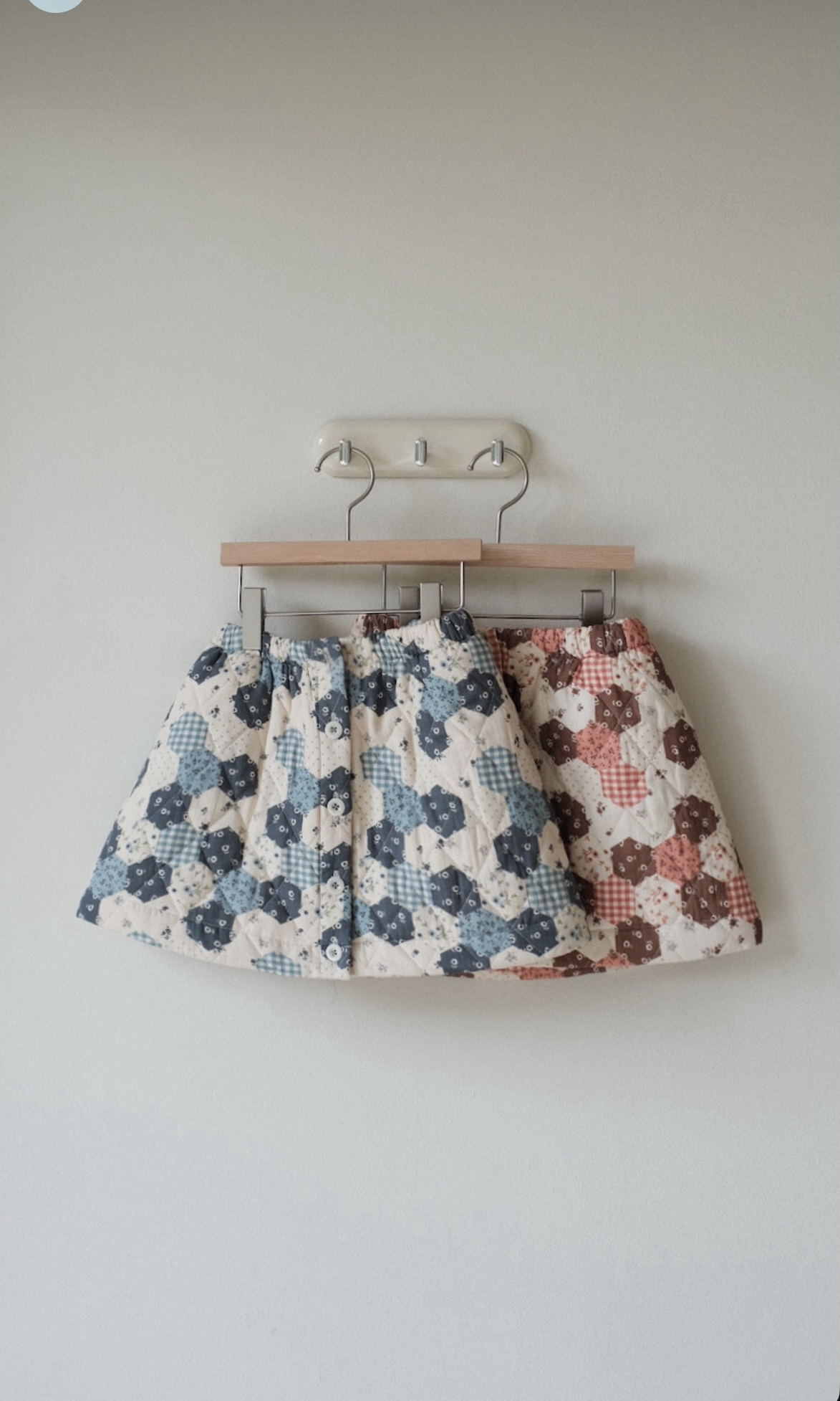 (予約) inné / Quilting skirt - blue