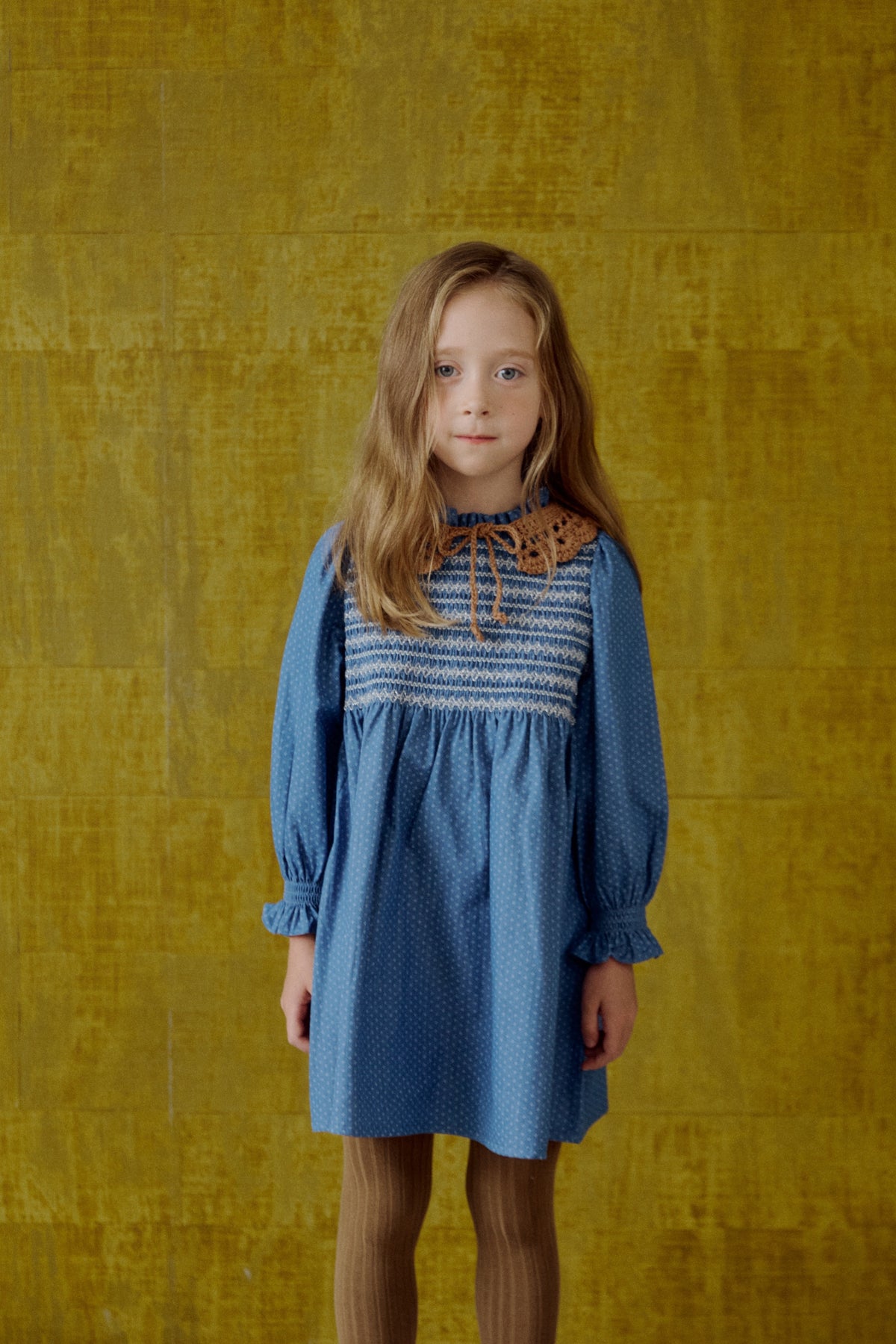 (予約) Saint Ella / Claudine smocked dress - Denim