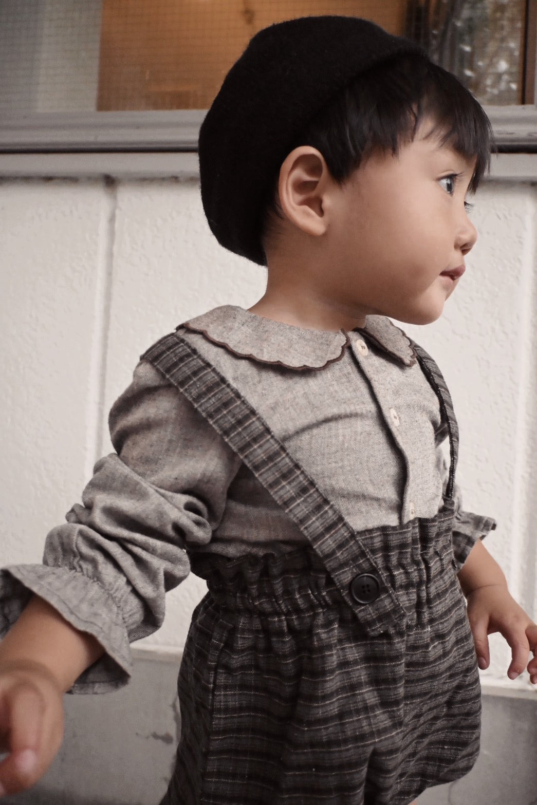mimi market / Check suspender blommer