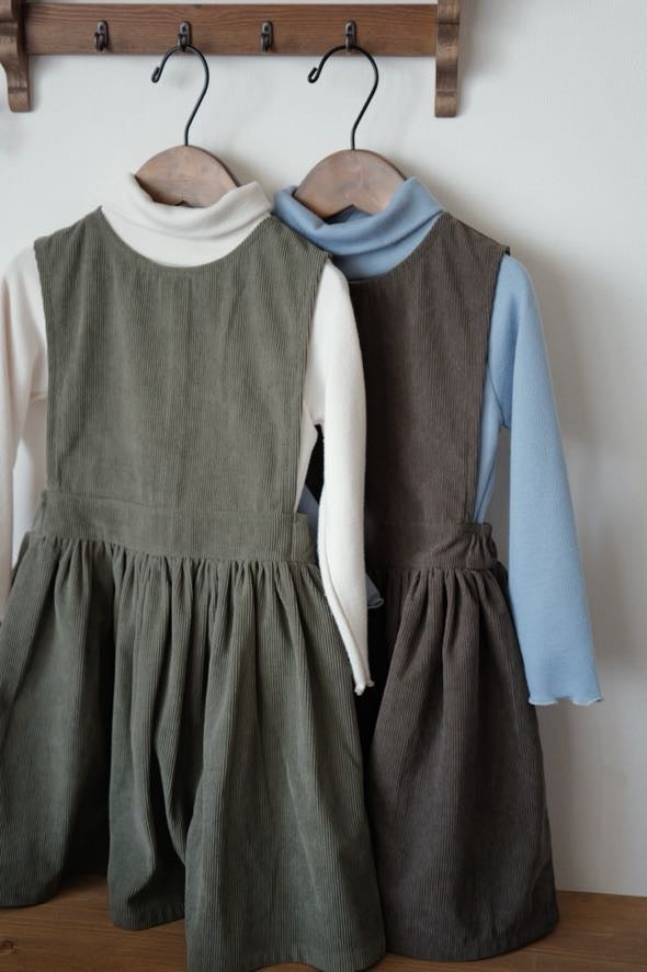 Brownie Dress  with miton / brown