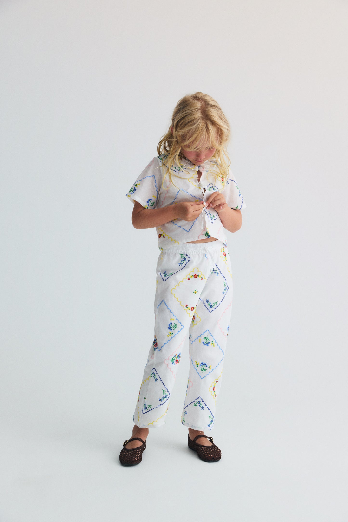 (送料無料)The new society / Jacinthe Pant Multicolor Embroidery