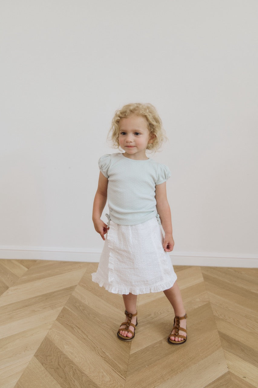 (予約) inné /  shirring ribbon tee (mint)