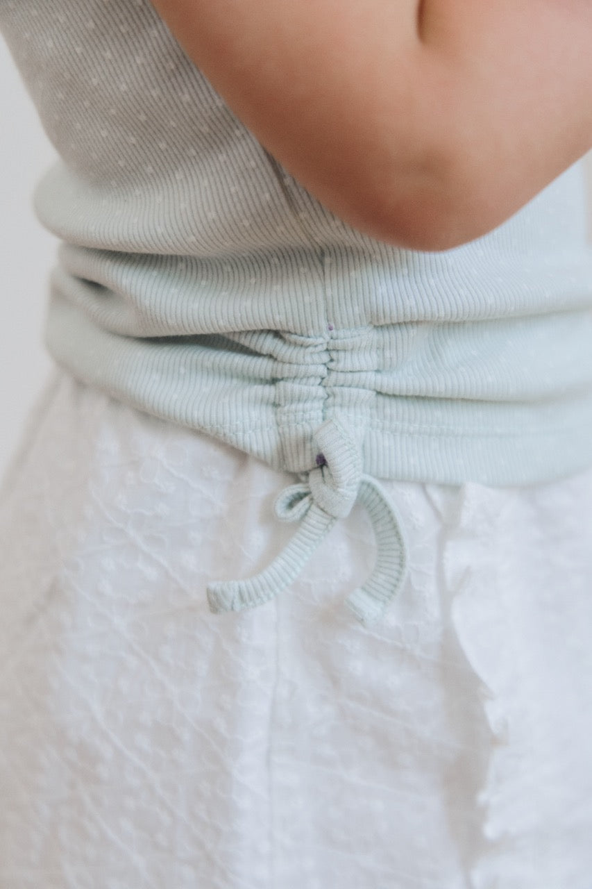 (予約) inné /  shirring ribbon tee (mint)