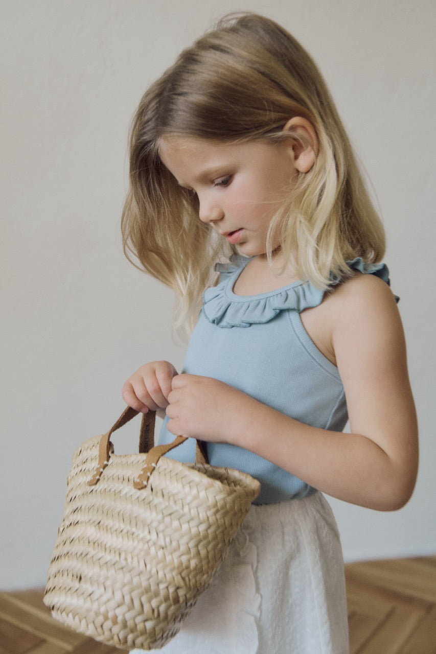 (予約) inné / ruffled sleeveless (blue)