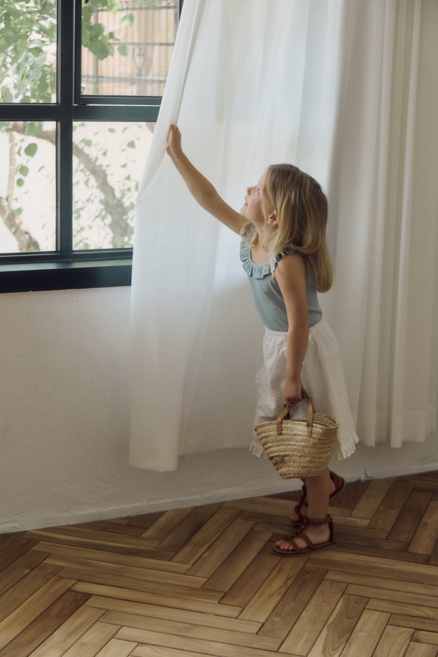 (予約) inné / ruffled sleeveless (blue)