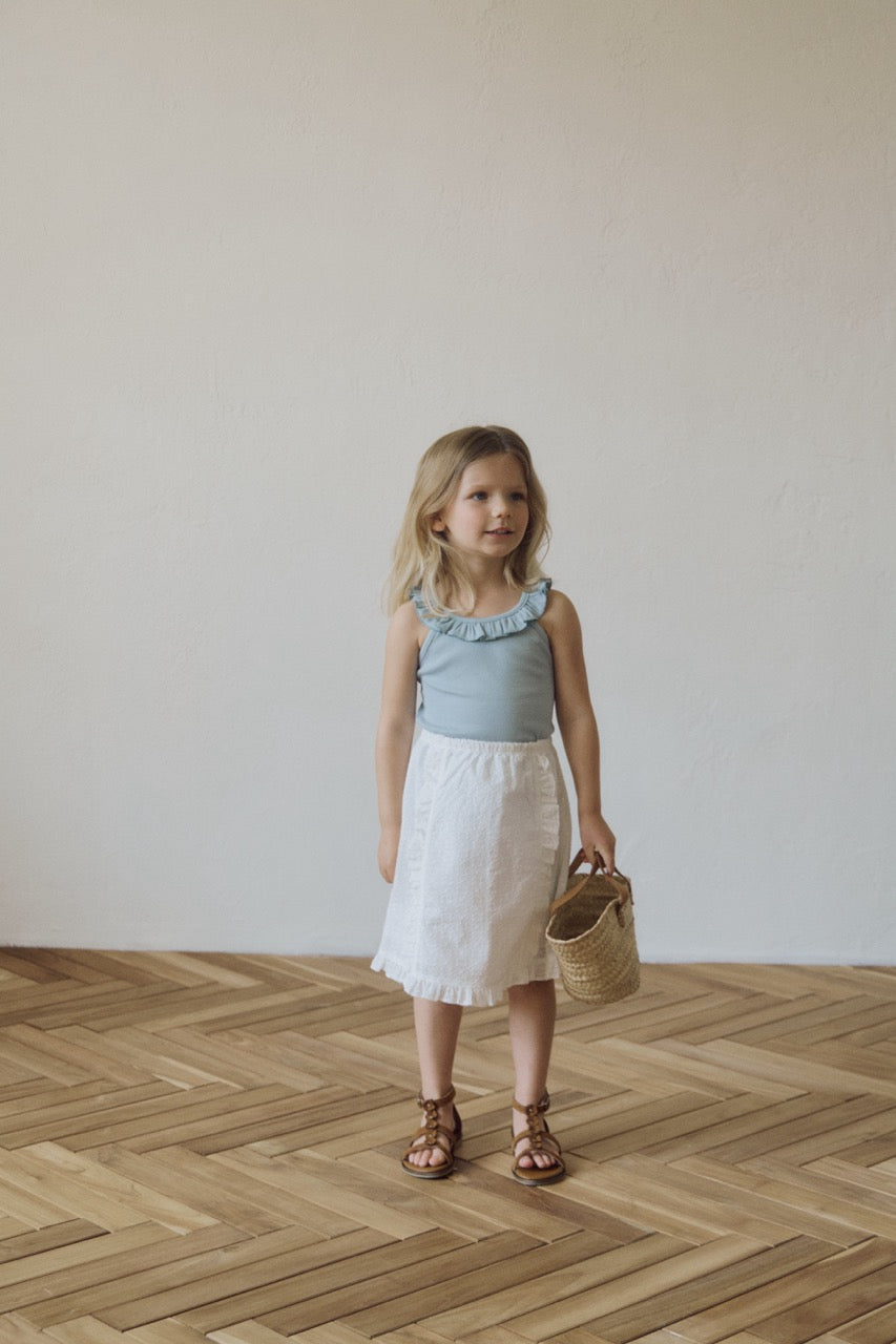 (予約) inné / ruffled sleeveless (blue)