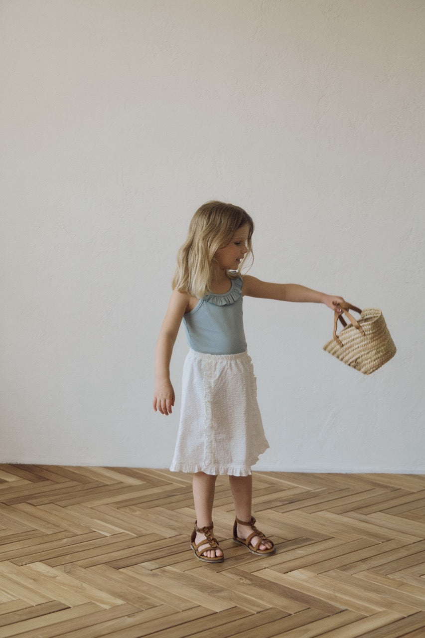 (予約) inné / ruffled sleeveless (blue)