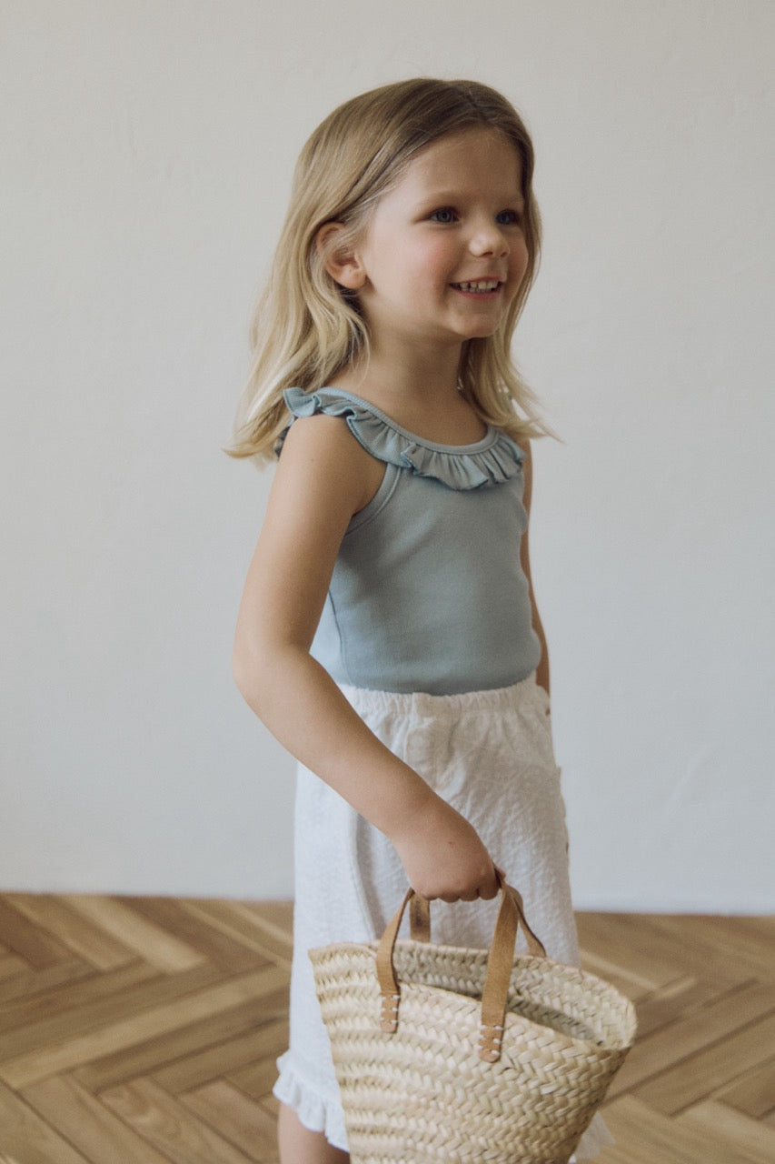 (予約) inné / ruffled sleeveless (blue)