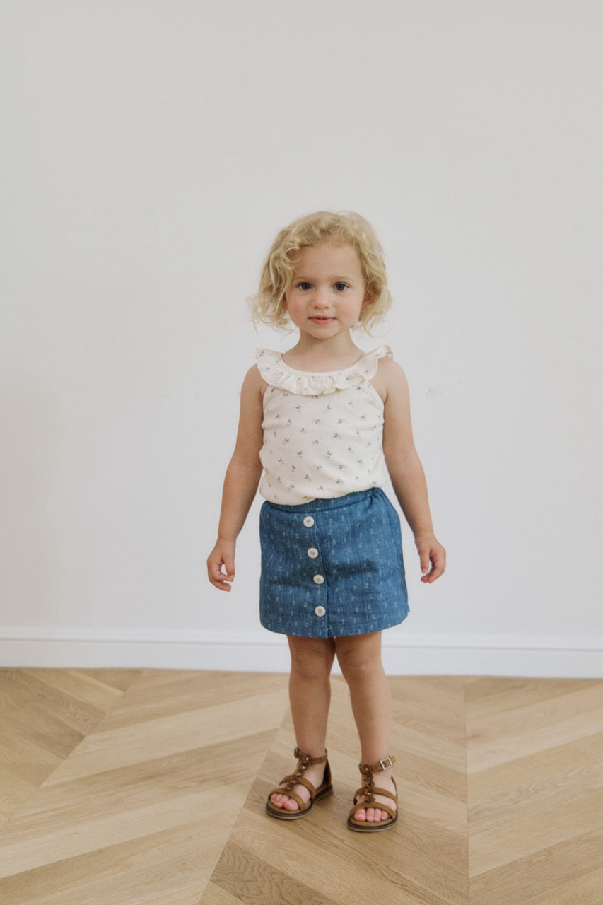 (予約) inné / ruffled sleeveless (flower)