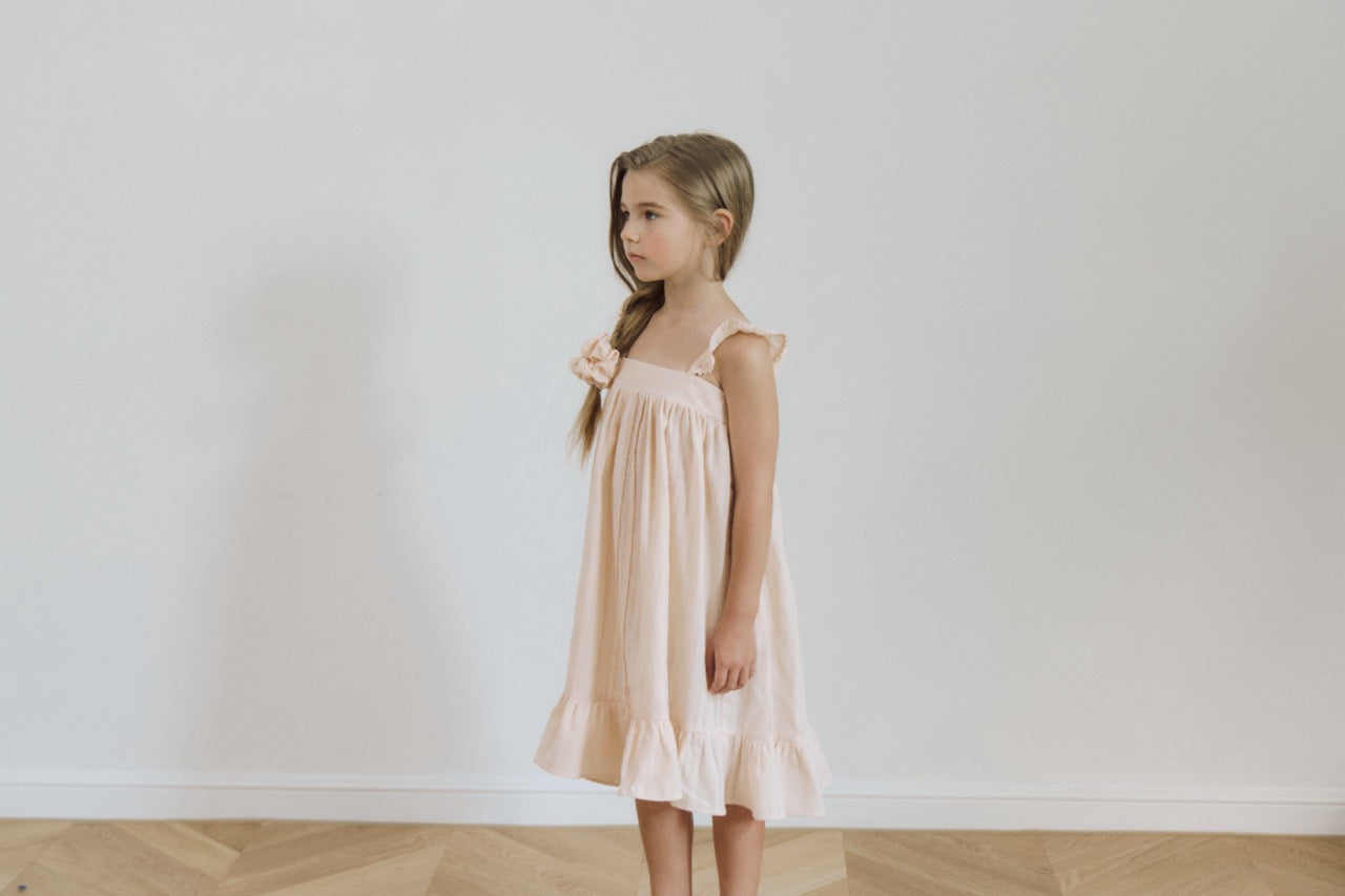(予約) inné / miette ruffle dress (peach)