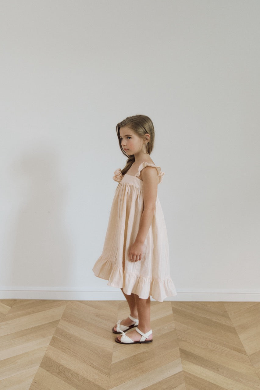 (予約) inné / miette ruffle dress (peach)