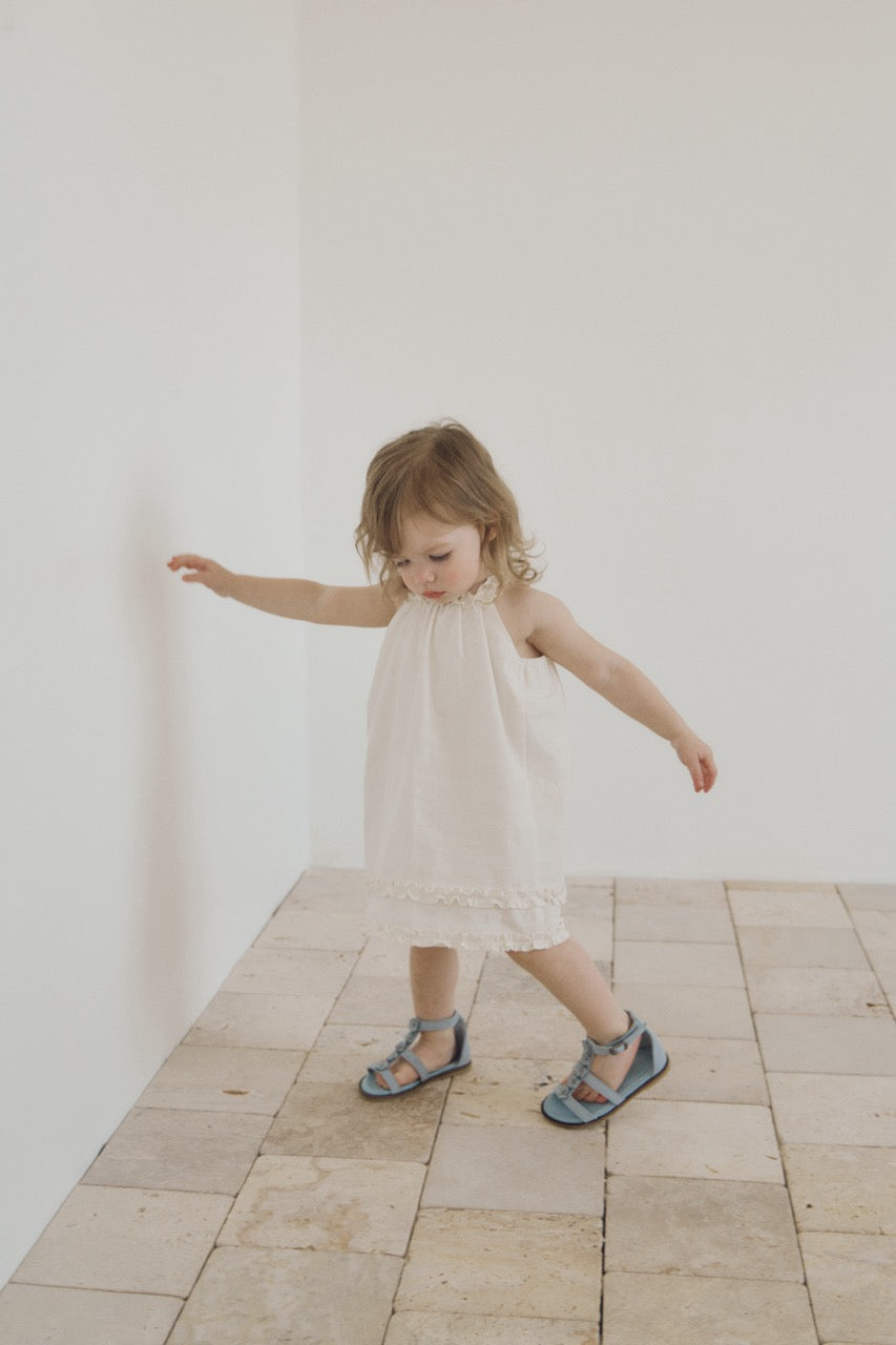 (予約) inné /  linen frill ops (white)