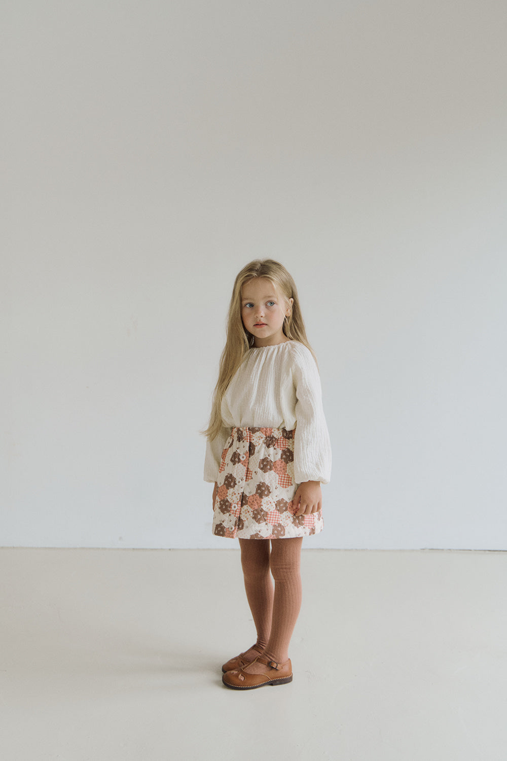 (予約) inné / Quilting skirt - orange