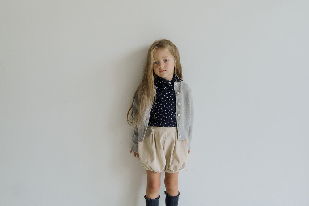 (予約) inné / Cashmere cardigan - blue gray