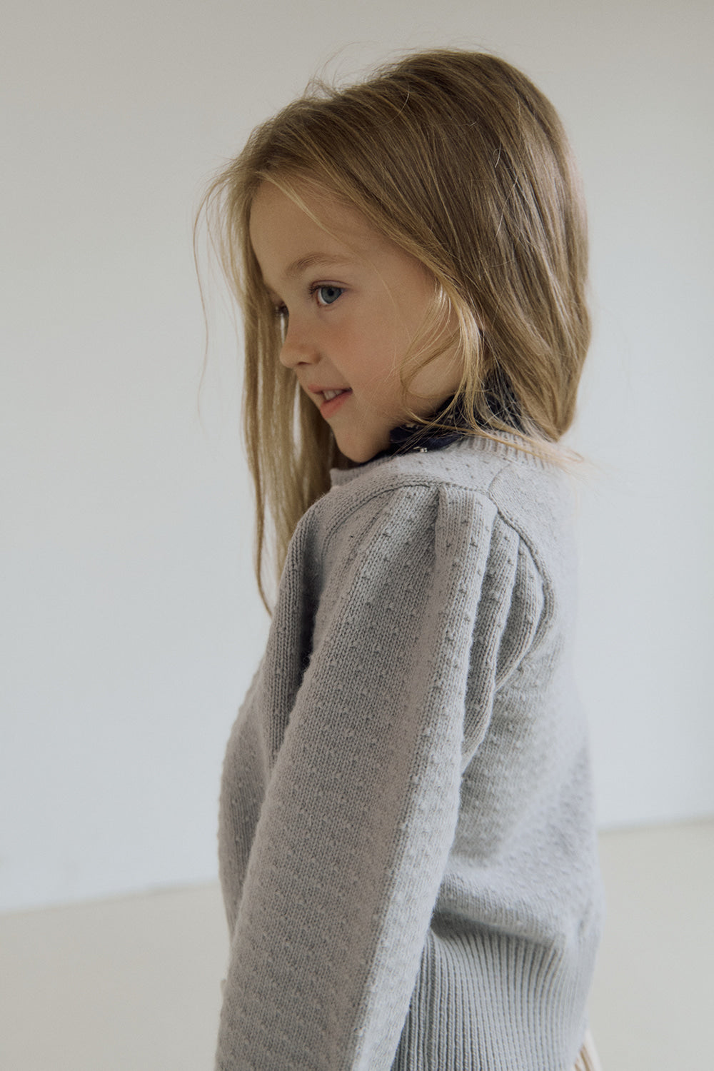 (予約) inné / Cashmere cardigan - blue gray