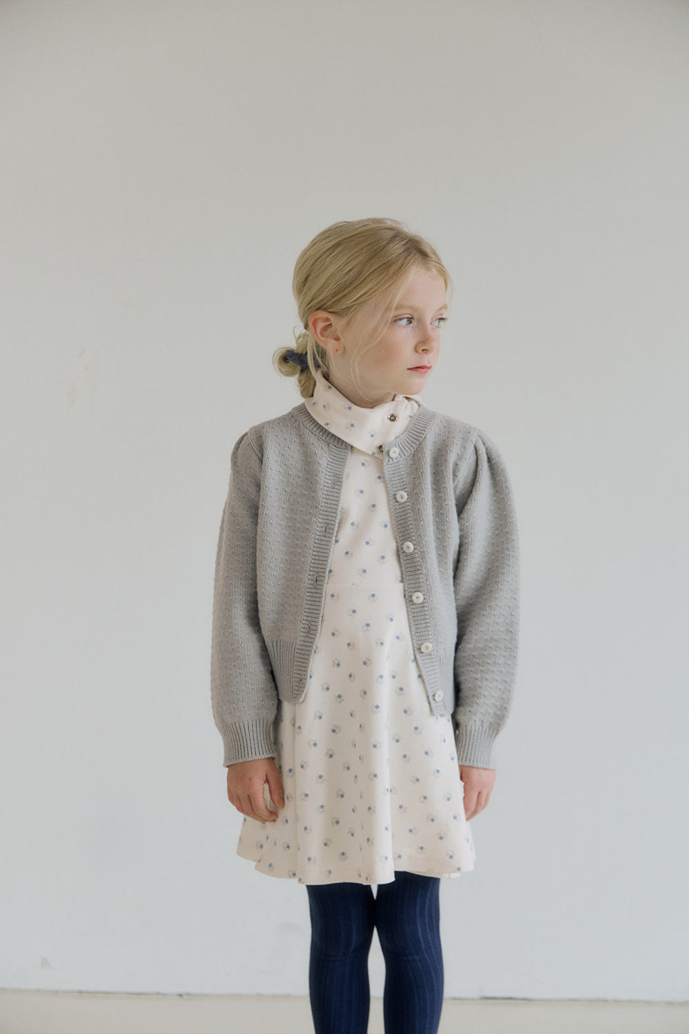 (予約) inné / Cashmere cardigan - blue gray