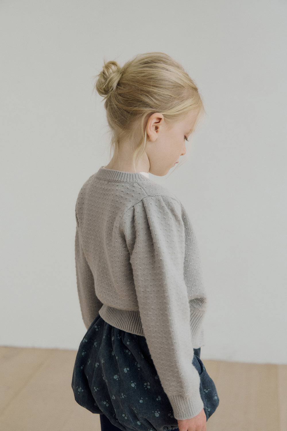 (予約) inné / Cashmere cardigan - blue gray