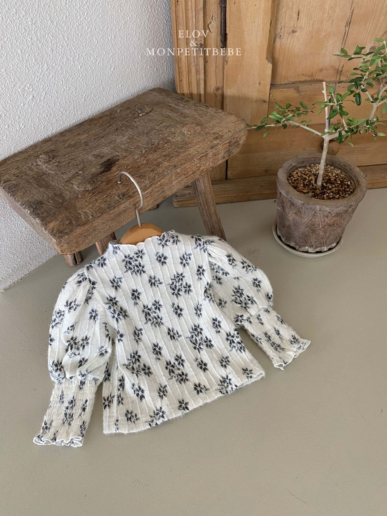 (予約) mon petit bebe /  Maren smoke t-shirt