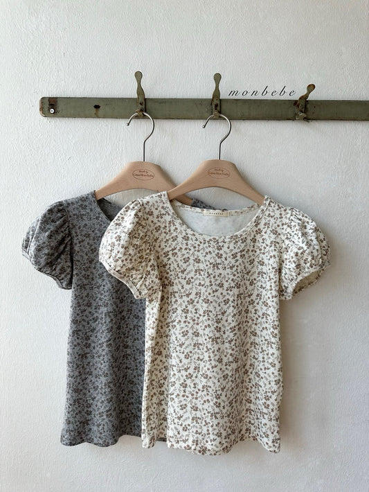 (予約) monbebe  / Puff Flower Tee (Adult)