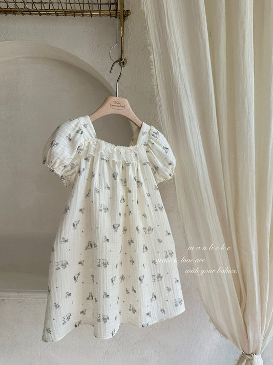 (予約) monbebe  /  Bunny Lace One-piece