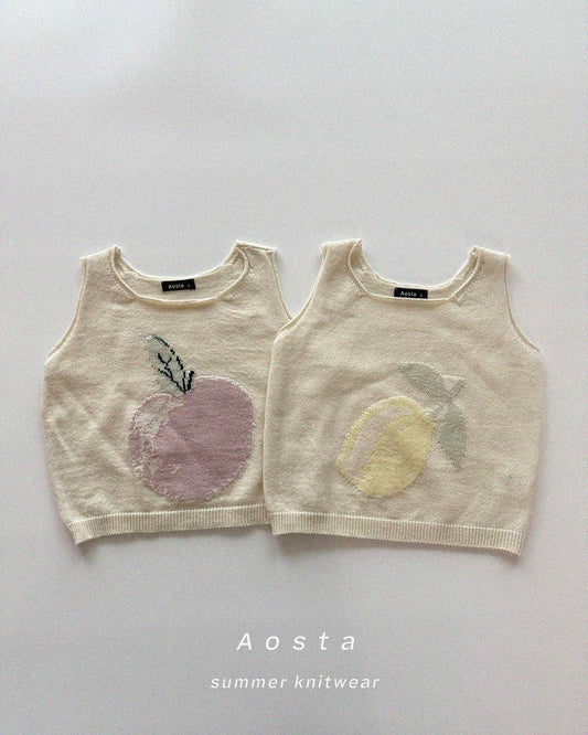 (予約) Aosta / Knit Fruit Vest