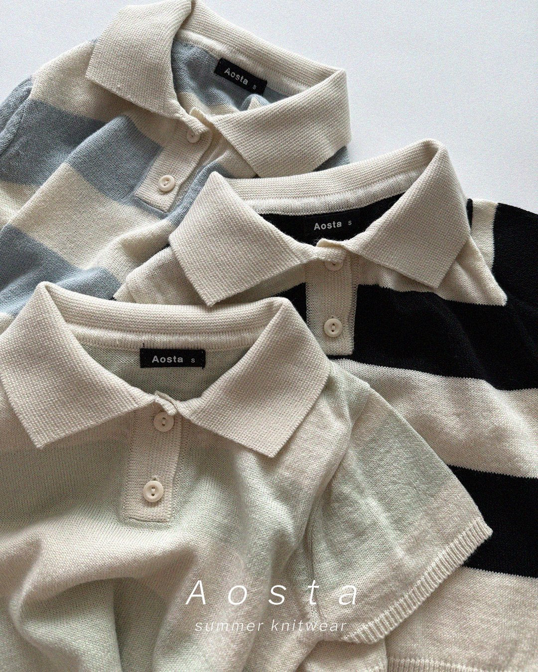 (予約) Aosta / Knit Collar T