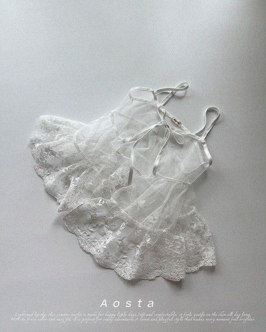 (予約) Aosta / Lace Open Dress