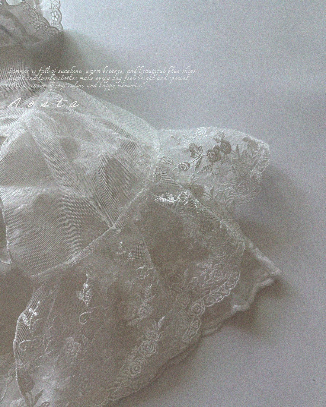 (予約) Aosta / Lace Open Dress